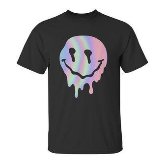 Funny Melted Acid Smiley Face Psychedelic Unisex T-Shirt | Favorety UK