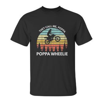 Funny Motocross Vintage Dirt Bike Poppa Wheelie Braaap Unisex T-Shirt | Favorety AU