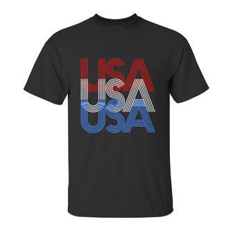 Funny Retro Usa Logo Unisex T-Shirt | Favorety