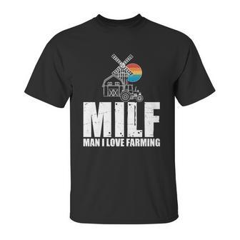 Funny Vintage Milf Man I Love Farming Unisex T-Shirt | Favorety