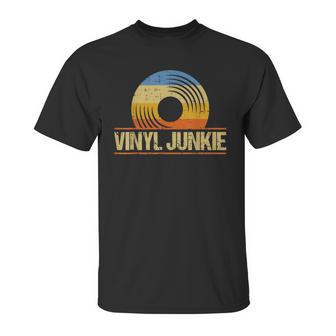 Funny Vinyl Junkie Record Collector Player Dj Unisex T-Shirt | Favorety UK