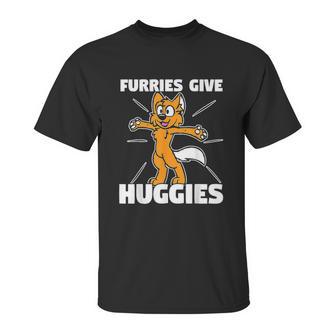 Furry Fandom Furries Give Hugs Unisex T-Shirt | Favorety