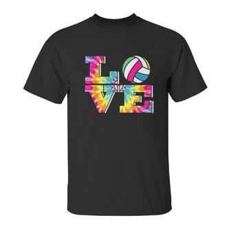 Girls Volleyball Tie Dye Love Colorful For Teenagers Unisex T-Shirt | Favorety CA