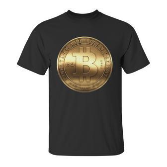 Gold Bitcoin Crypto Currency Unisex T-Shirt | Favorety AU