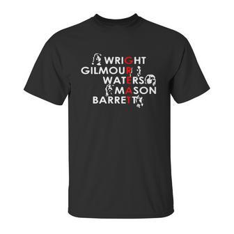 Great Wright Gilmour Waters Mason Barrett Unisex T-Shirt | Favorety DE