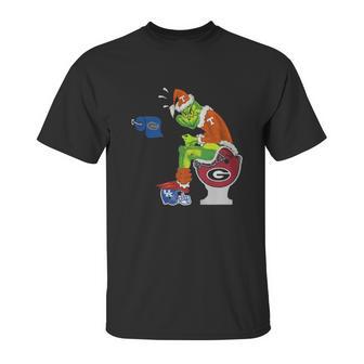 Grinch Santa Tennessee Volunteers Toilet Unisex T-Shirt | Favorety AU