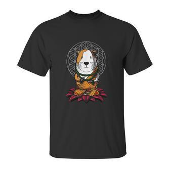 Guinea Pig Zen Yoga Meditation Cavy Sacred Geometry Unisex T-Shirt | Favorety CA