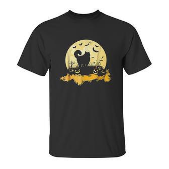 Halloween Ragdoll Cat Pumpkin Moonlight Bats Unisex T-Shirt | Favorety CA