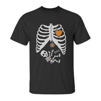 Halloween Skeleton Xray Rib Cage Unisex T-Shirt | Favorety