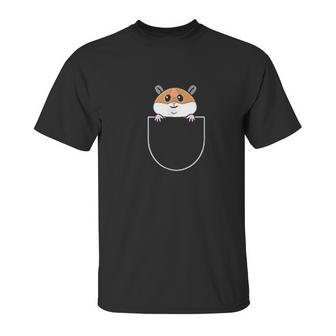 Hamster In Faux Pocket Unisex T-Shirt | Favorety