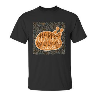 Happy Thanksgiving Day Turkey Pumpkin Logo Unisex T-Shirt | Favorety AU