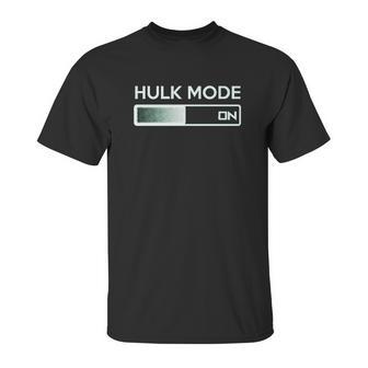 Hulk Mode On Funny Graphic Gym Workout Unisex T-Shirt | Favorety