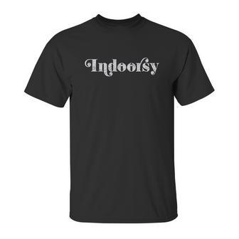 Indoorsy Funny Introvert Social Distancing Unisex T-Shirt | Favorety