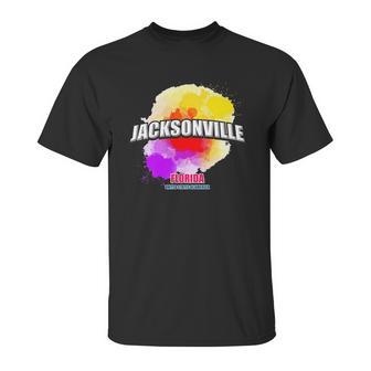 Jacksonville Colorful Retro Logo Unisex T-Shirt | Favorety