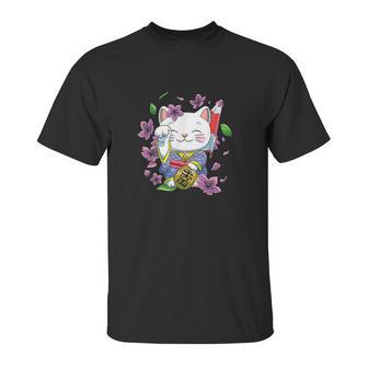 Japanese Maneki Neko Lucky Cat Unisex T-Shirt | Favorety AU