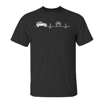 Jeeps And Paw Heartbeat For Jeepsdog And Cat Lovers Unisex T-Shirt | Favorety DE