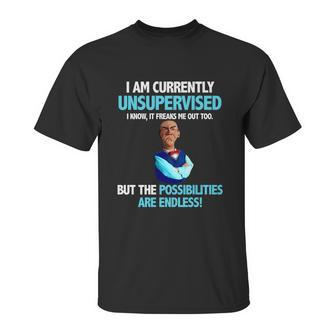 Jeff Dunham Walter I Am Currently Unsupervised I Know It Freaks Shirt T Shirt Tee Unisex T-Shirt | Favorety UK