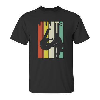 Jiu Jitsu Silhouette Bjj Brazilian Jiu Jitsu Retro Unisex T-Shirt | Favorety DE