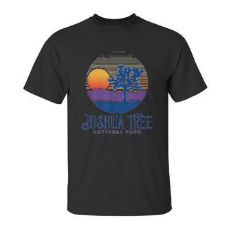 Joshua Tree National Park Vintage Artistic Sunset Mountains Unisex T-Shirt | Favorety CA