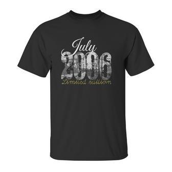 July 2006 Tee - 15 Years Old 2006 15Th Birthday Gift Unisex T-Shirt | Favorety DE