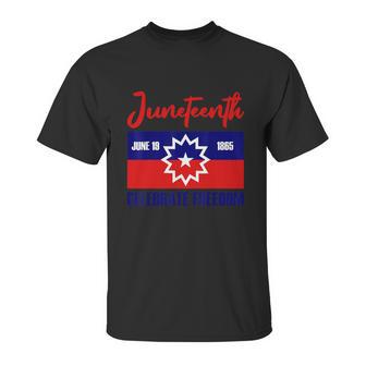 Juneteenth Celebrate Freedom Red White Blue Free Black Slave Unisex T-Shirt | Favorety UK