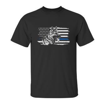 K9 Unit German Shepherd Dog Thin Blue Line Patriotic Police Graphic Design Printed Casual Daily Basic Unisex T-Shirt | Favorety AU