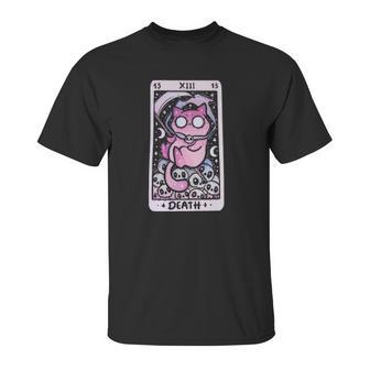 Kawaii Pastel Goth Art The Death Tarot Cute Cat Creepy Art Unisex T-Shirt | Favorety