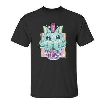 Kawaii Pastel Goth Creepy Creature Boba Bubble Tea Vaporwave Unisex T-Shirt | Favorety UK