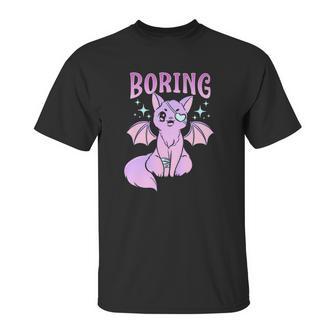 Kawaii Pastel Goth Cute Creepy Bat Cat Anime Theme Unisex T-Shirt | Favorety AU