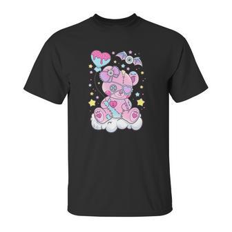 Kawaii Pastel Goth Cute Creepy Bear Unisex T-Shirt | Favorety