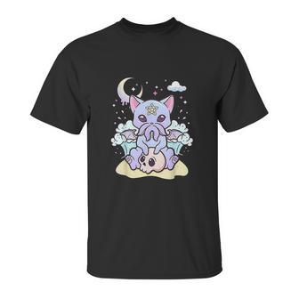 Kawaii Pastel Goth Cute Creepy Creature Skull Unisex T-Shirt | Favorety AU