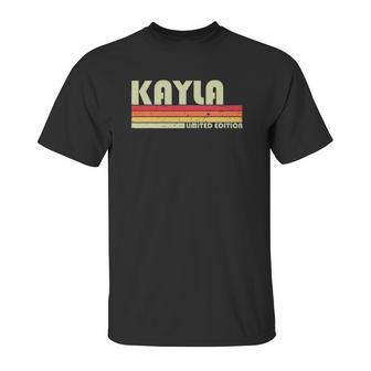 Kayla Gift Name Personalized Retro Vintage 80S 90S Birthday Unisex T-Shirt | Favorety UK