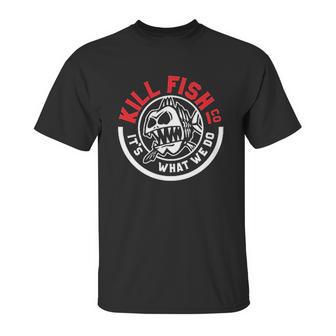 Kill Fish Circle Logo Theme Unisex T-Shirt | Favorety DE