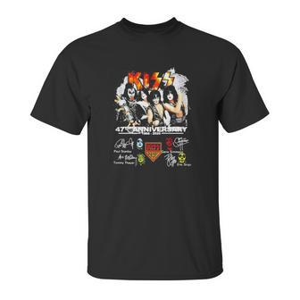 Kiss Band 47Th Anniversary Signatures Unisex T-Shirt | Favorety CA