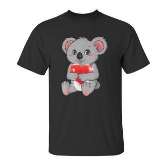 Koala Heat Valentine Funny Valentines Day Singles Gift Unisex T-Shirt | Favorety