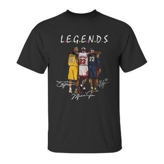 Kobe Bryant Michael Jordan And Lebron James Legends Friends Shirt Unisex Tee Unisex T-Shirt | Favorety