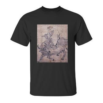 Laozi On Ox Lao Tzu Tao Te Ching Taoism Chinese Religion Unisex T-Shirt | Favorety UK