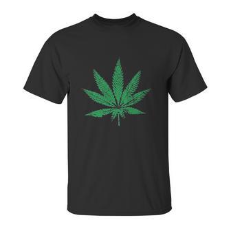 Leaf Faded And Distressed Pot Leaf Unisex T-Shirt | Favorety AU