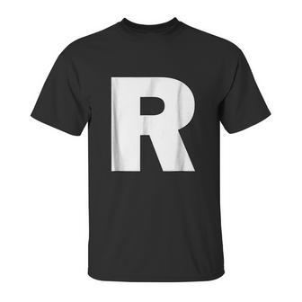 Letter R Alphabet Capital Initial Spell Word Unisex T-Shirt | Favorety AU