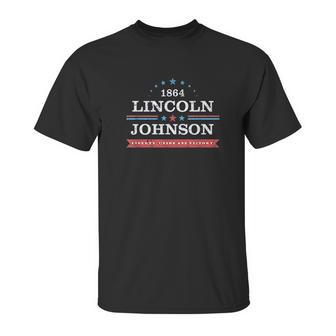 Lincoln Johnson Funny Presidential Campaign 1864 Unisex T-Shirt | Favorety CA