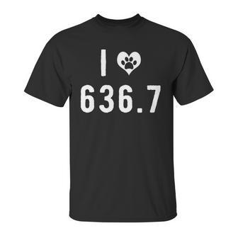 I Love 6367 Dogs Funny Dewey Decimal Unisex T-Shirt | Favorety UK