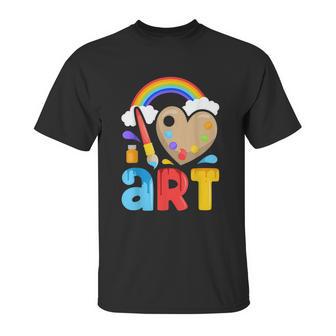 I Love Art Artist Painter Colorful Paintingkids Girls Unisex T-Shirt | Favorety UK