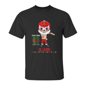 Lucha Libre El Santa Claus Floss Like A Boss 6 Unisex T-Shirt | Favorety