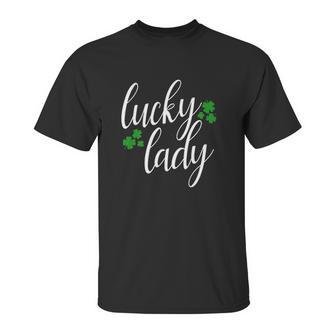 Lucky Lady St Patricks Day Dark Heather Unisex T-Shirt | Favorety CA