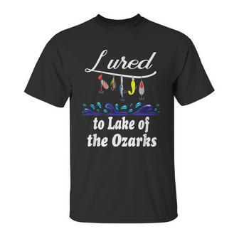 Lured To Lake Of The Ozarks Fishing Fisherman Unisex T-Shirt | Favorety UK