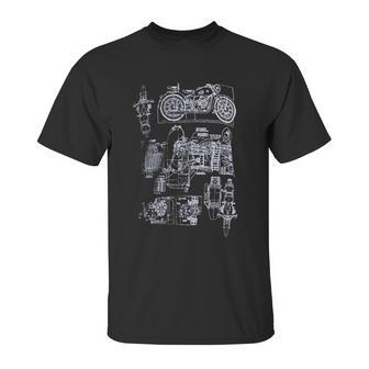 M-72 Motorcycle Engine Blow Out Diagram Unisex T-Shirt | Favorety UK