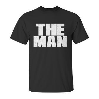 The Man Distressed Logo Unisex T-Shirt | Favorety AU