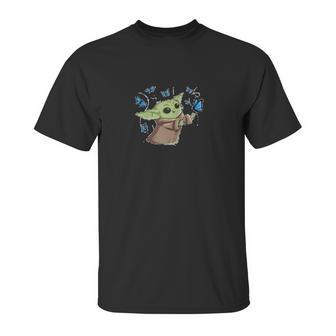 The Mandalorian The Child With Blue Butterflies Unisex T-Shirt | Favorety AU