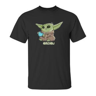 The Mandalorian The Child Grogu Blue Macaron Unisex T-Shirt | Favorety AU