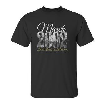 March 2002 Tee - 19 Years Old 2002 19Th Birthday Gift Unisex T-Shirt | Favorety